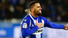 Edgar Méndez en festejo de gol