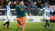 Ajax festeja una anotación contra el Heerenveen