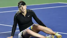Elina Svitolina en acción en el Abierto de Monterrey