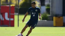 Luis Fuentes en un entrenamiento en Coapa