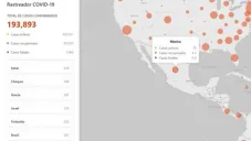 Mapa interactivo del desarrollo del COVID-19