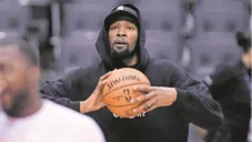 Kevin Durant en un entrenamiento con Brooklyn