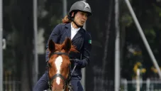 Mariana Arceo en la prueba ecuestre del Pentatlón