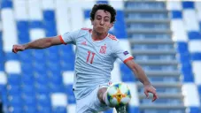 Mikel Oyarzabal en acción con España