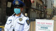 Policía de la CDMX en el Centro Histórico