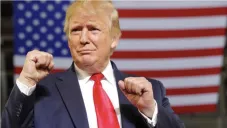 Donald Trump en una conferencia