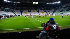 Jugadores entrenan en el Juventus Stadium