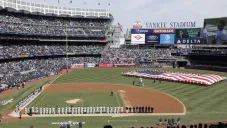 Jugadores de la MLB, durante el 'Opening Day'