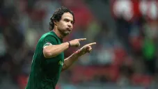 Braulio Luna durante un partido de leyendas