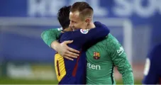 Messi y Ter Stegen se funden en un abrazo tras una victoria