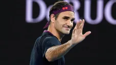 Roger Federer en un partido del Abierto de Australia