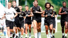 Jugadores del Real Madrid, en un entrenamiento
