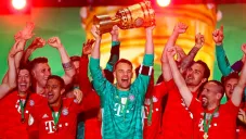 Jugadores del Bayern festejando el título de la Copa de Alemania