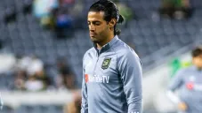 Carlos Vela durante un calentamiento con LAFC