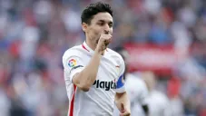 Jesús Navas jugando con el Sevilla