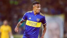 Sebastián Villa, en un juego con Boca Juniors