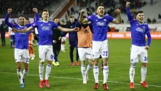 Elementos del GNK Dinamo Zagreb tras una victoria