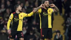 Deneey en celebración de gol con Watford