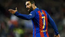 Arda Turan en acción con Barcelona
