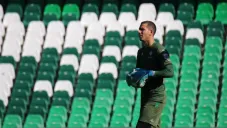 Joel Robles durante un entrenamiento con el Betis