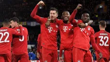 Lewandowski celebra una anotación con el Bayern Munich