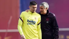 Lenglet regresó a los entrenamientos del Barcelona