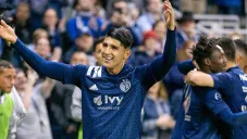 Pulido celebra una anotación en la MLS