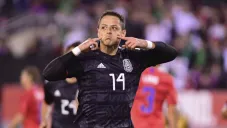 Chicharito celebra su gol ante Estados Unidos