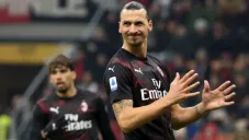 Zlatan Ibrahimovic en acción con el Milan