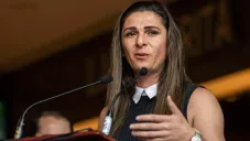 Ana Guevara, en conferencia de prensa