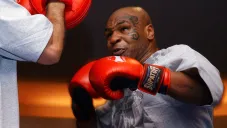 Tyson, durante una práctica