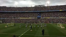 Bombonera llena durante la práctica xeneize