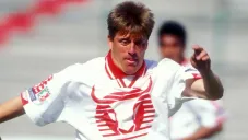 Miguel Herrera durante un partido con Toros Neza en 1997