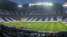 Mosaico que realizaron los aficionados de Rayados