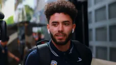 César Huerta previo a un partido con Morelia