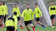 Jugadores de las Palmas en un entrenamiento