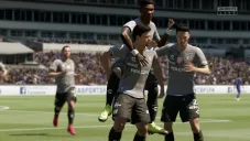 Jugadores de Necaxa celebran un gol en la eLigaMX