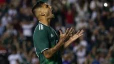 Jesús 'Tecatito' Corona en acción con el Tri
