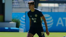 Haret Ortega durante un entrenamiento con América