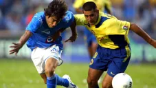 César Delgado en acción ante América