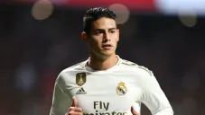 James en partido con el Real Madrid