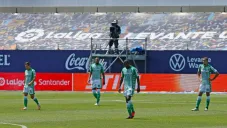 Jugadores del Betis en lamento