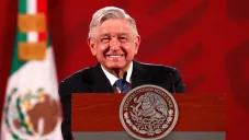 López Obrador durante una conferencia de prensa matutina