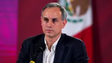 Hugo López-Gatell en conferencia en el Palacio Nacional