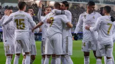 Jugadores del Real Madrid festejan un gol en LaLiga
