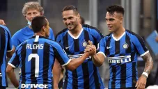 Lautaro Martínez durante un partido con Inter de Milan