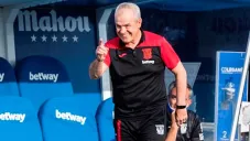 Aguirre celebra en un juego del Leganés