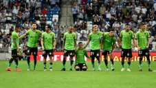 Jugadores de Juárez durante una tanda de penaltis