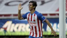 José Juan Macías en festejo de gol