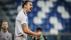 Zlatan Ibrahimovic en celebración con el Milan